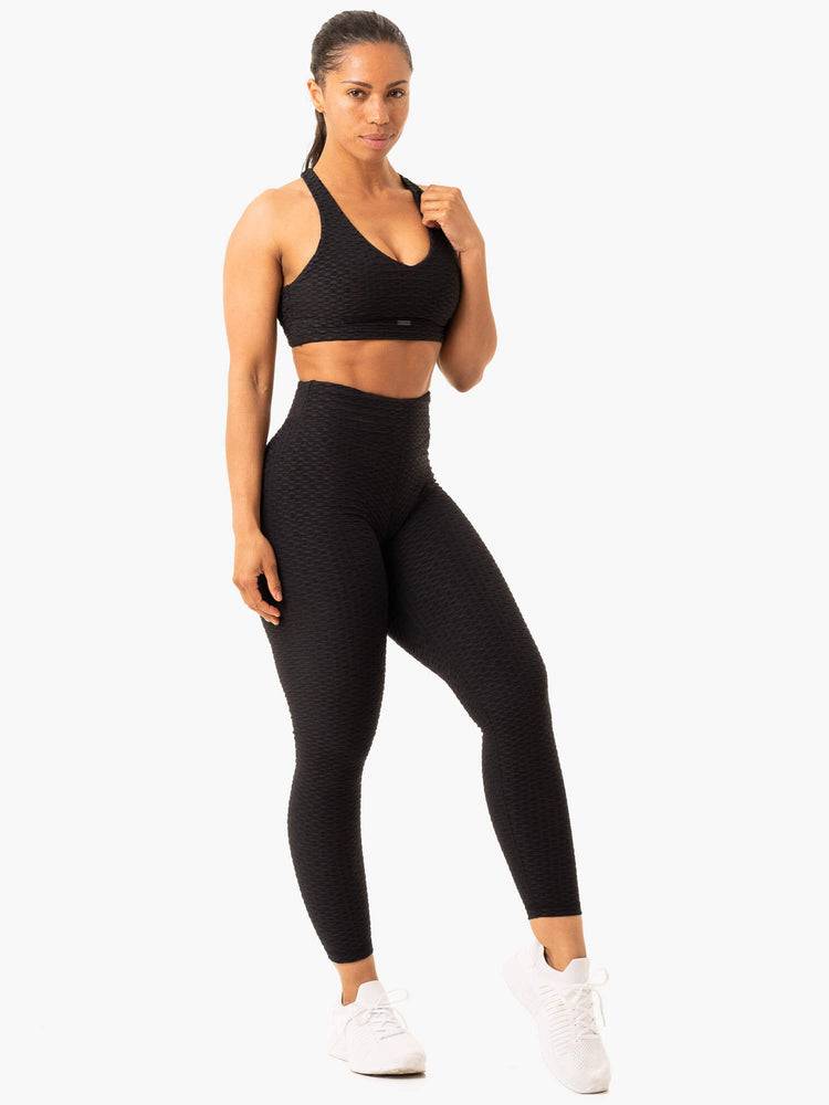 Ryderwear Women Leggings Optic Scrunch Bum Women's Leggings Black | CA2343OR