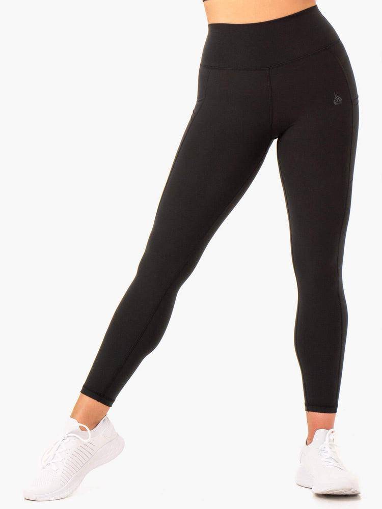 Ryderwear Women Leggings Reset High Waisted Pocket Women's Leggings Black | CA2270AP