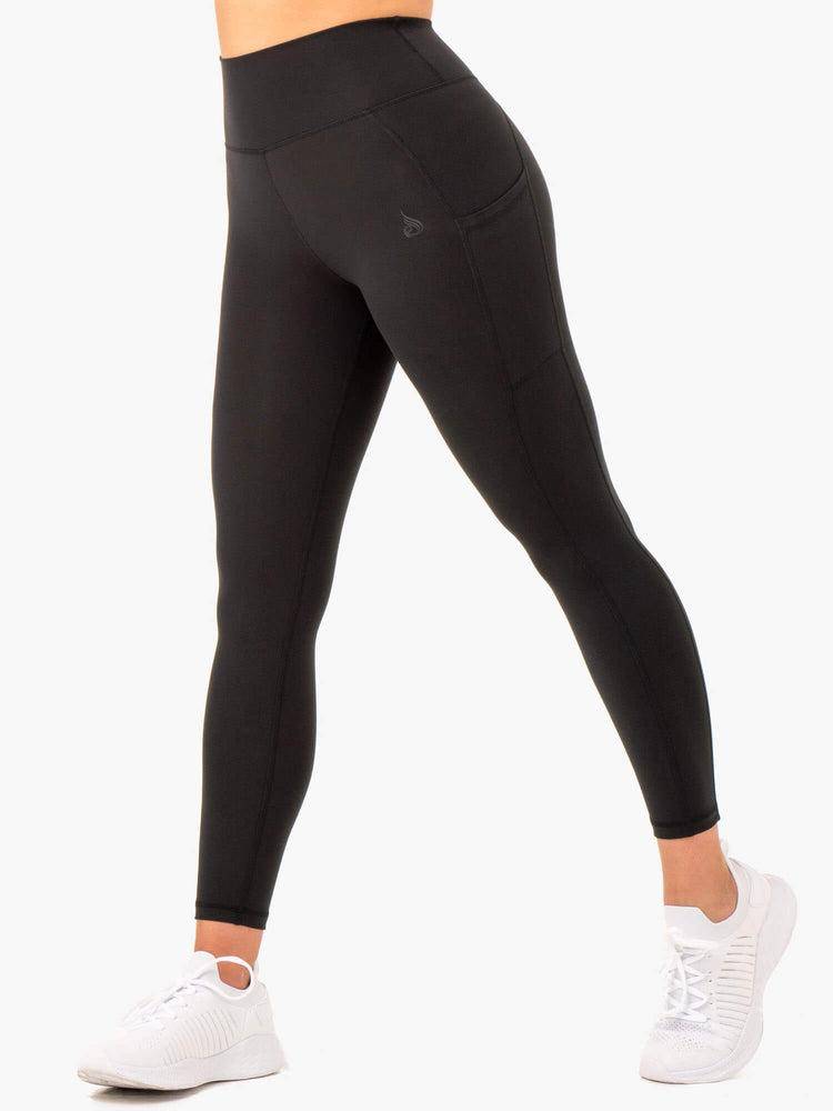 Ryderwear Women Leggings Reset High Waisted Pocket Women's Leggings Black | CA2270AP