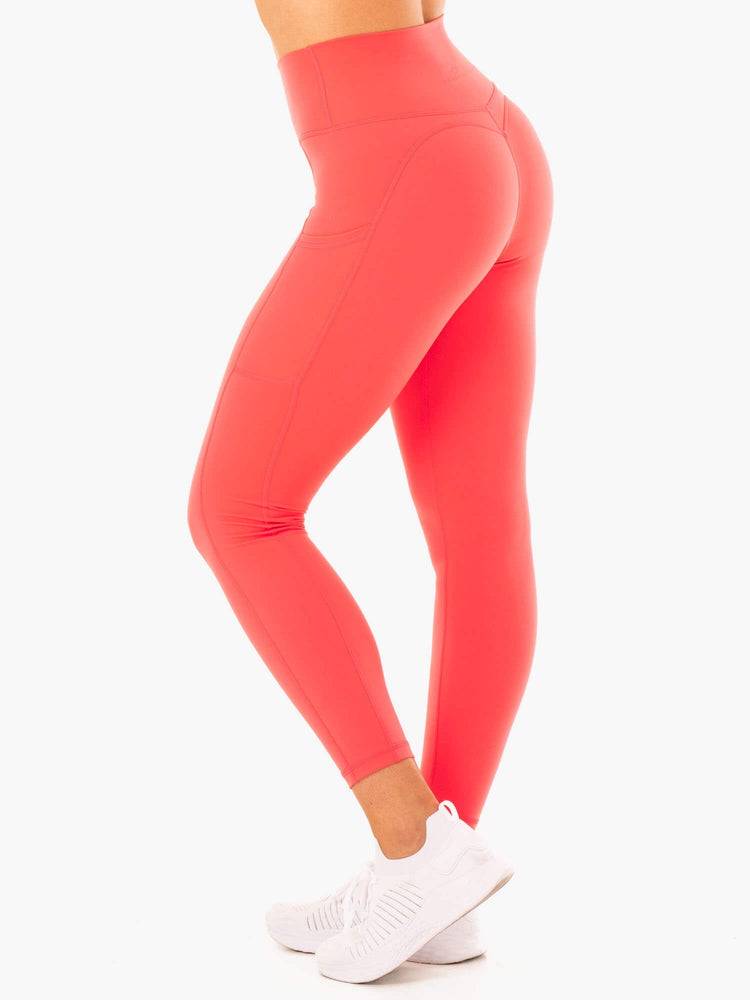 Ryderwear Women Leggings Reset High Waisted Pocket Women's Leggings Watermelon | CA2369OR