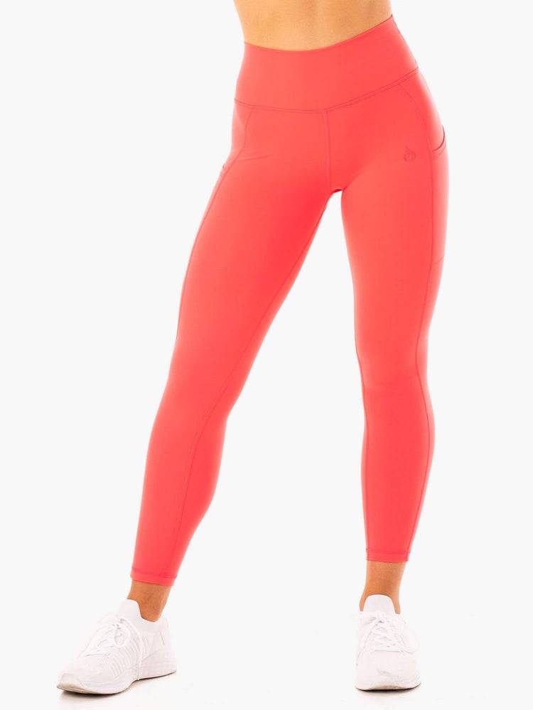 Ryderwear Women Leggings Reset High Waisted Pocket Women\'s Leggings Watermelon | CA2369OR