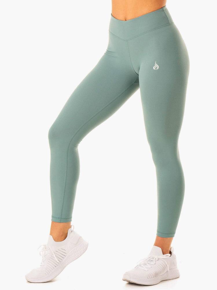 Ryderwear Women Leggings Revival Scrunch Bum Women's Leggings Sage Green | CA2362HK