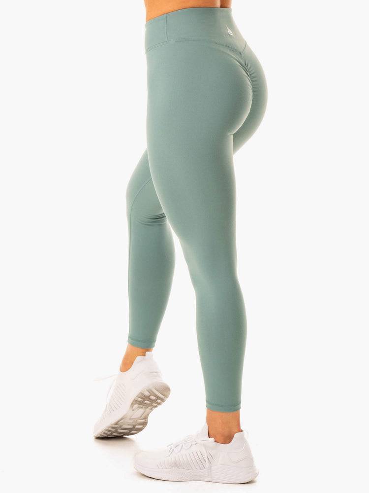 Ryderwear Women Leggings Revival Scrunch Bum Women's Leggings Sage Green | CA2362HK