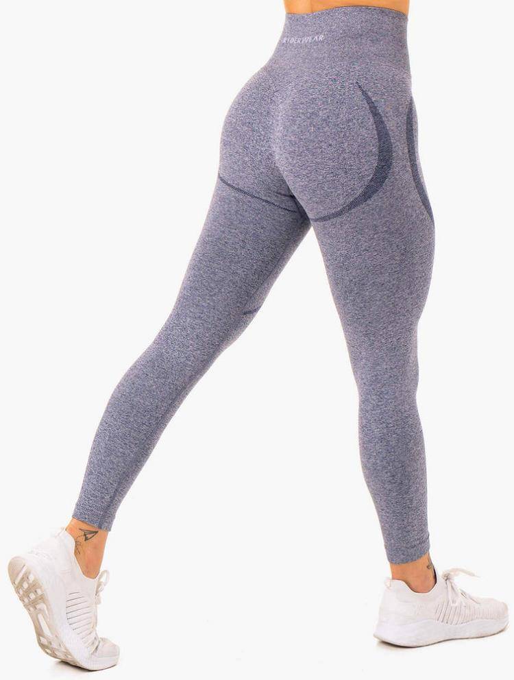 Ryderwear Women Leggings Sculpt Seamless Women's Leggings Navy Marl | CA2259MA