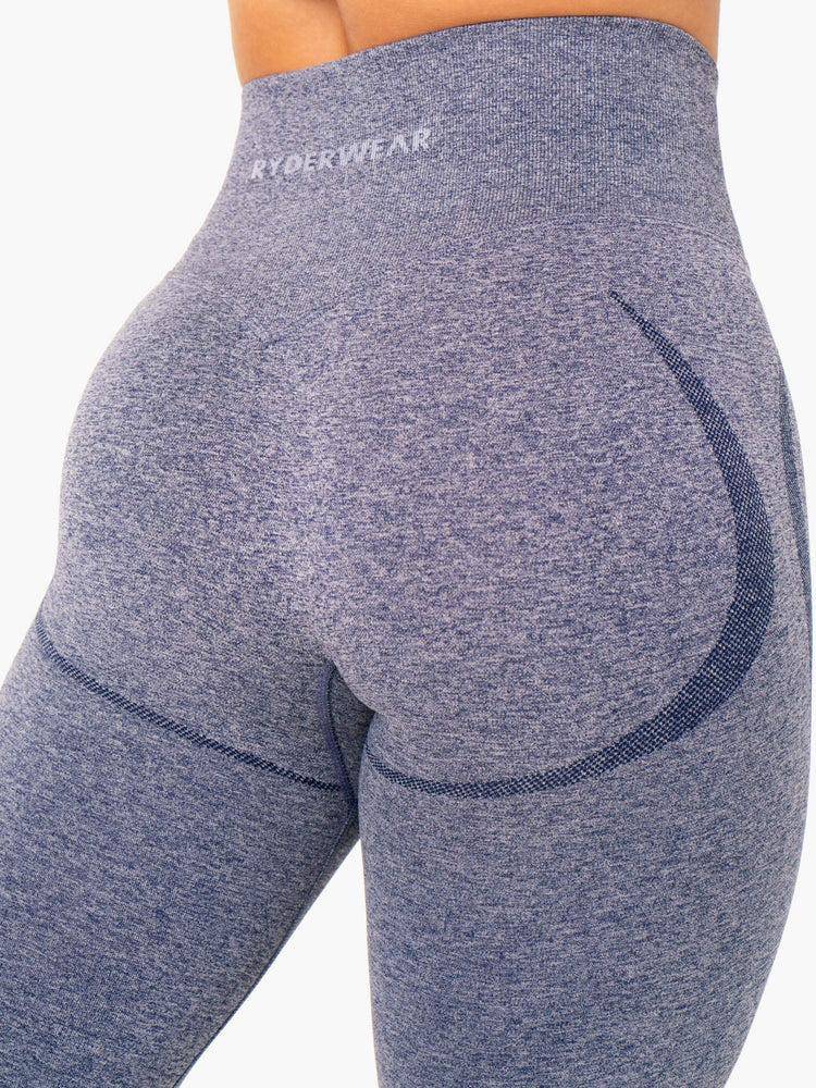 Ryderwear Women Leggings Sculpt Seamless Women's Leggings Navy Marl | CA2259MA