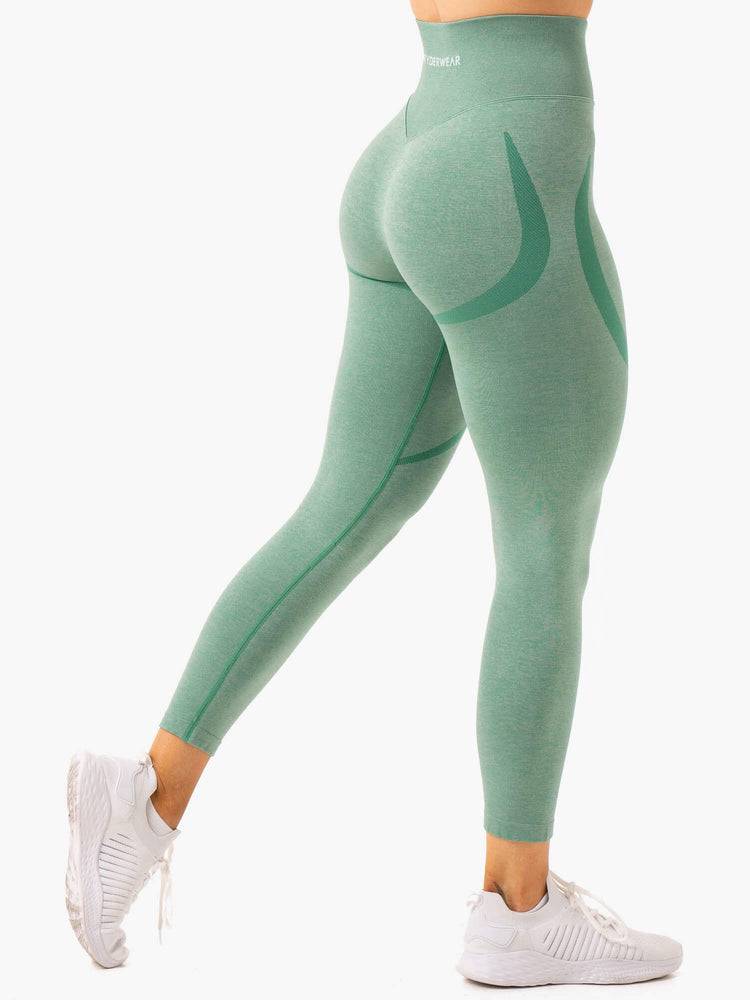 Ryderwear Women Leggings Sculpt Seamless Women\'s Leggings Forest Green Marl | CA2313DN