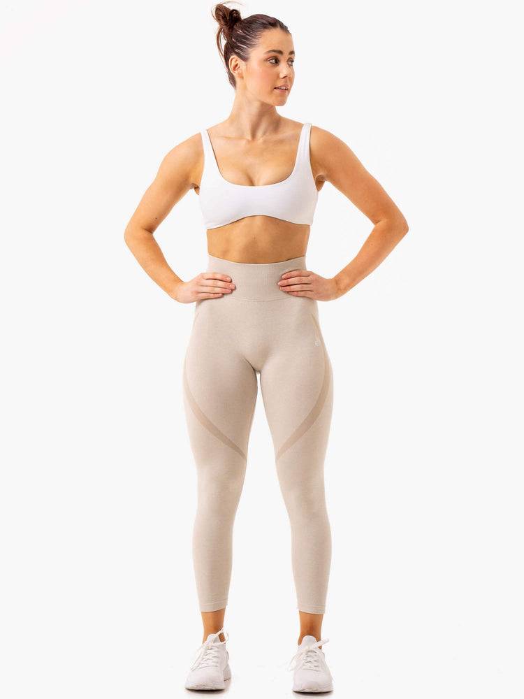 Ryderwear Women Leggings Sculpt Seamless Women's Leggings Stone Marl | CA2321TV