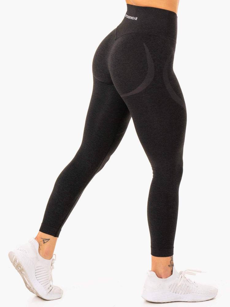 Ryderwear Women Leggings Sculpt Seamless Women's Leggings Black Marl | CA2391DN