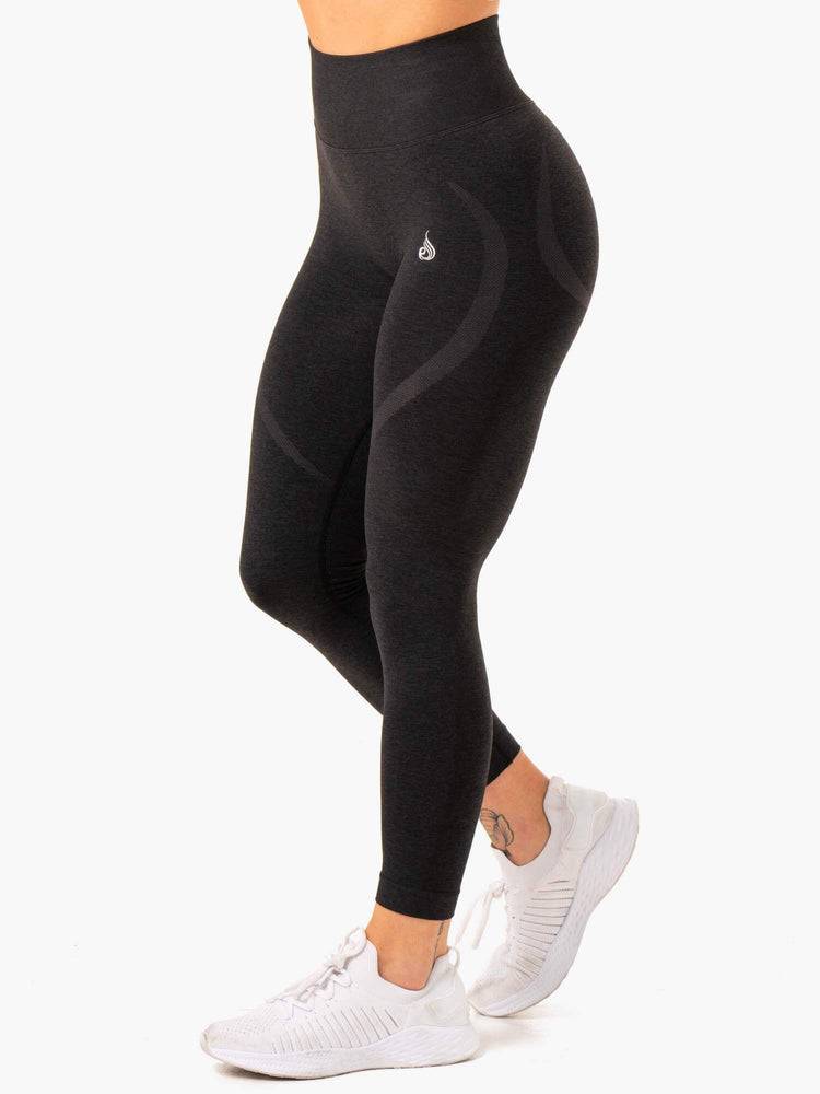 Ryderwear Women Leggings Sculpt Seamless Women's Leggings Black Marl | CA2391DN