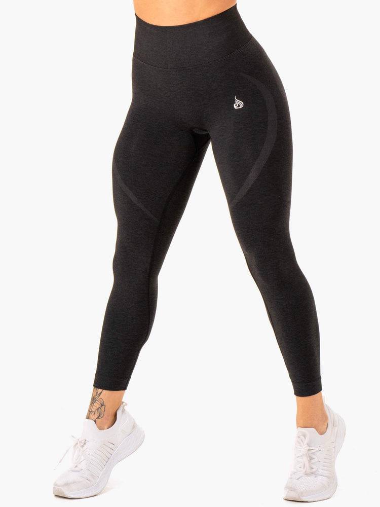 Ryderwear Women Leggings Sculpt Seamless Women\'s Leggings Black Marl | CA2391DN