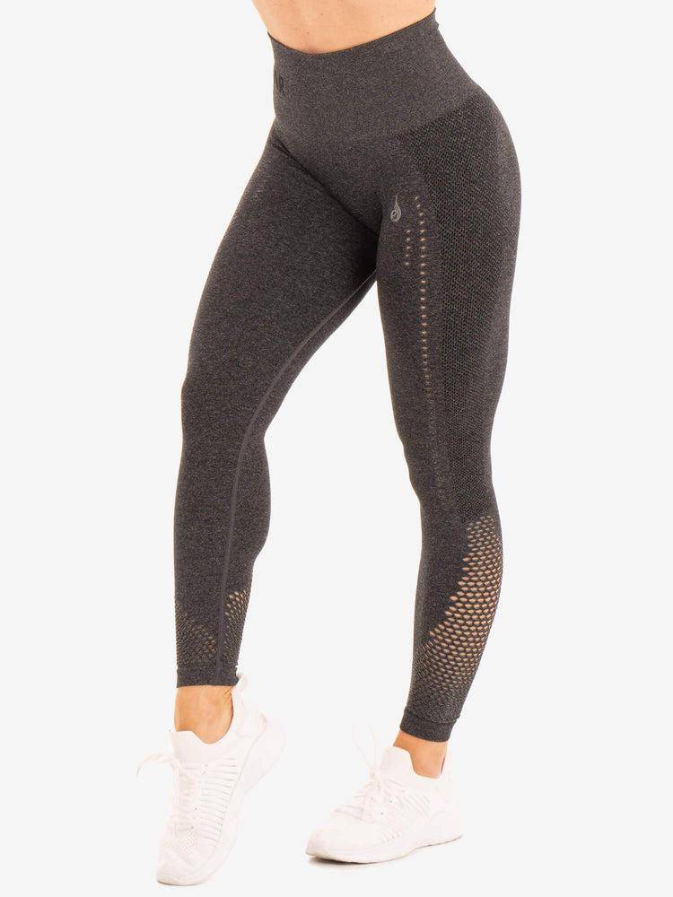 Ryderwear Women Leggings Seamless Staples Women's Leggings Charcoal Marl | CA2222GL