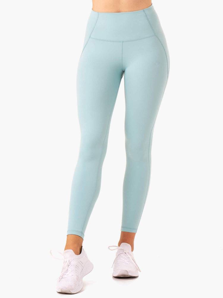 Ryderwear Women Leggings Sola High Waisted Women's Leggings Seafoam Blue | CA2280XF