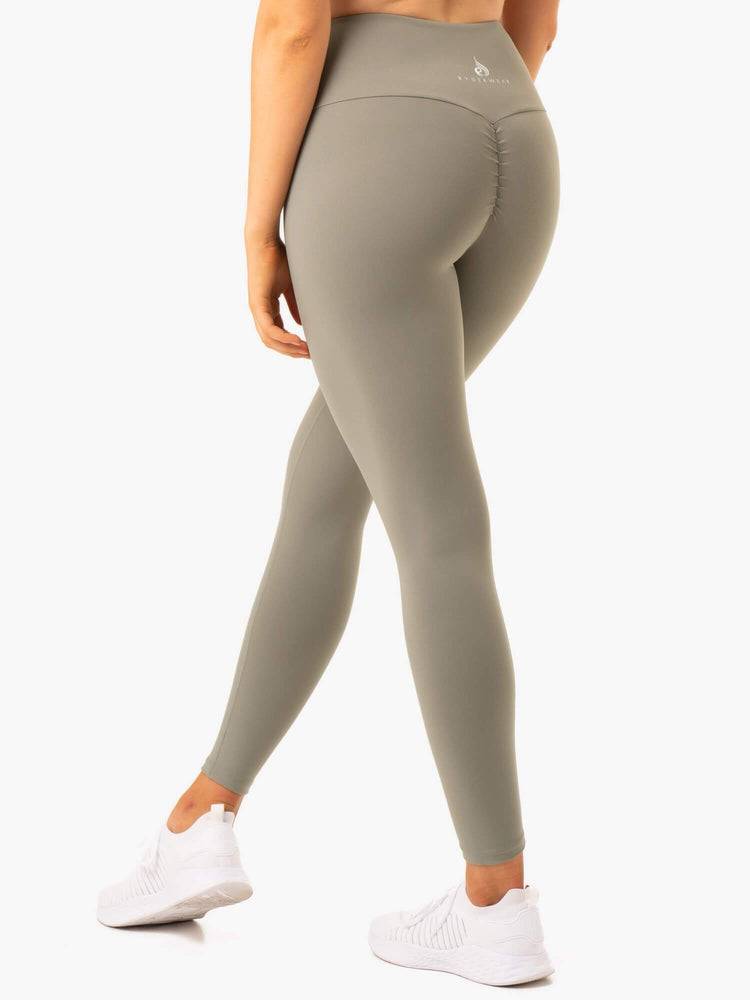 Ryderwear Women Leggings Staples Scrunch Bum Women's Leggings Khaki | CA2278LH