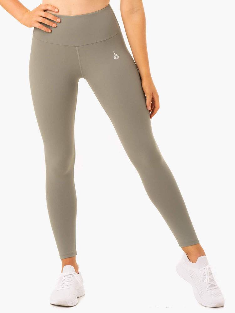 Ryderwear Women Leggings Staples Scrunch Bum Women\'s Leggings Khaki | CA2278LH