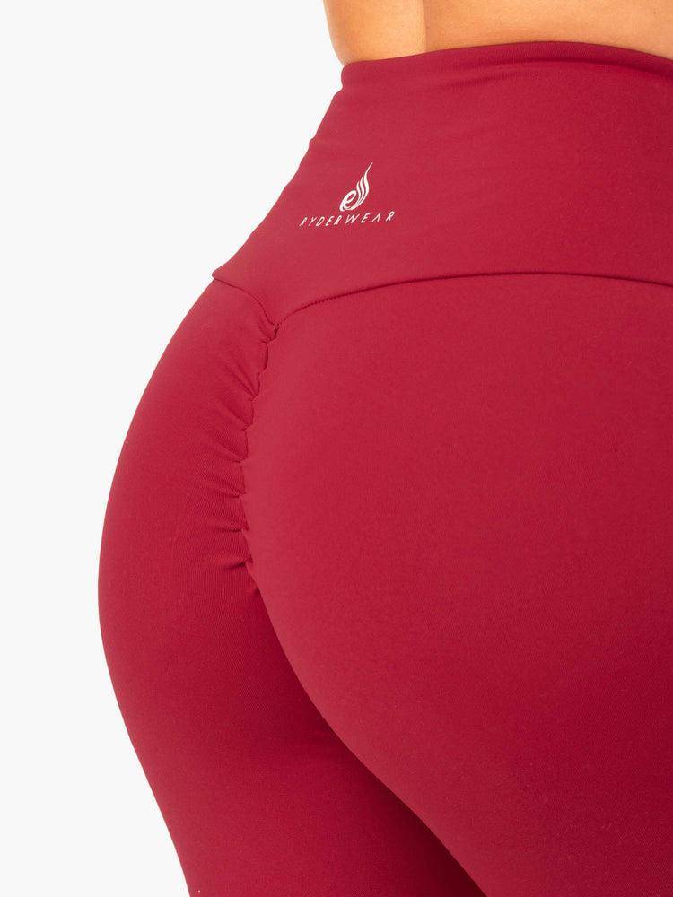 Ryderwear Women Leggings Staples Scrunch Bum Women's Leggings Wine Red | CA2283BC