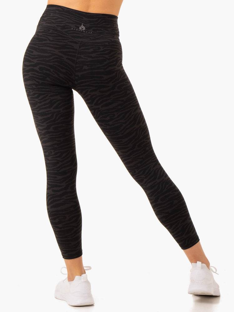 Ryderwear Women Leggings Transform High Waisted Women's Leggings Black Zebra | CA2334KI