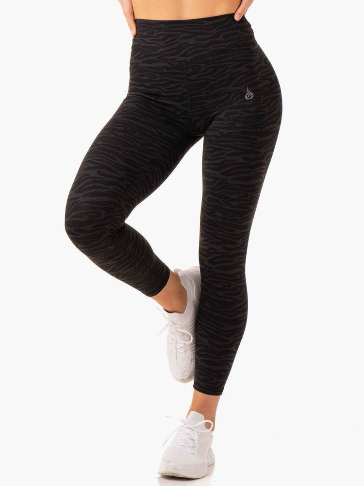 Ryderwear Women Leggings Transform High Waisted Women's Leggings Black Zebra | CA2334KI