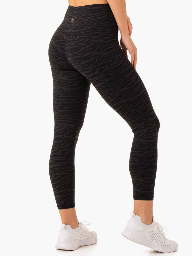 Ryderwear Women Leggings Transform High Waisted Women\'s Leggings Black Zebra | CA2334KI