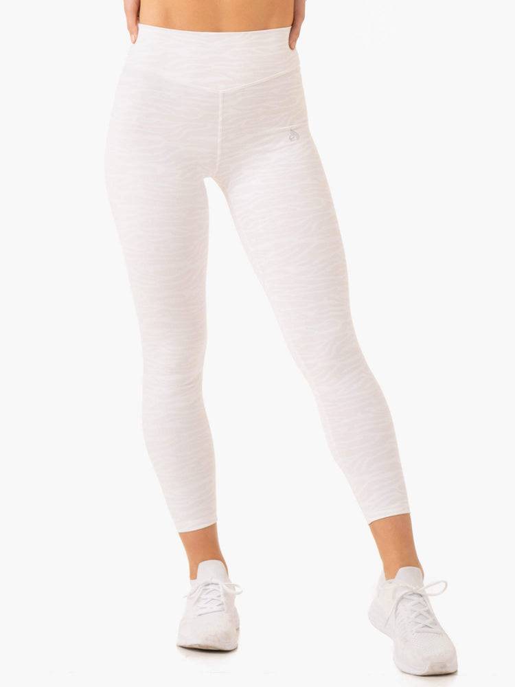 Ryderwear Women Leggings Transform High Waisted Women's Leggings White Zebra | CA2352MA