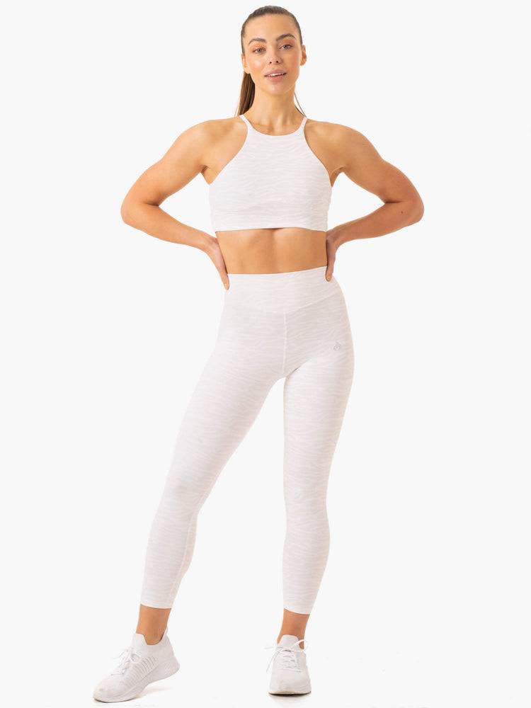 Ryderwear Women Leggings Transform High Waisted Women's Leggings White Zebra | CA2352MA