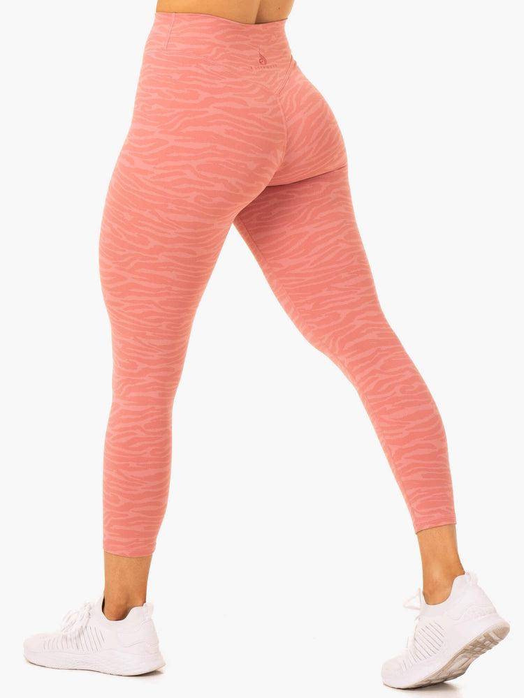 Ryderwear Women Leggings Transform High Waisted Women\'s Leggings Pink Zebra | CA2358ZG