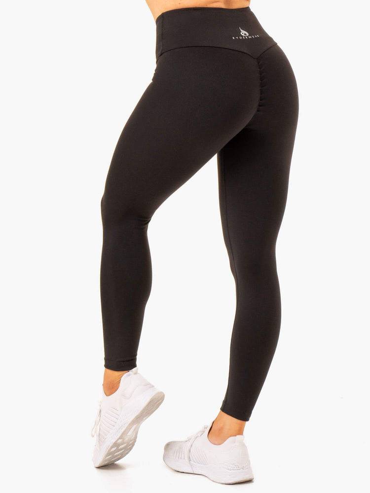 Ryderwear Women Leggings Vital High Waisted Scrunch Women's Leggings Black | CA2244AP