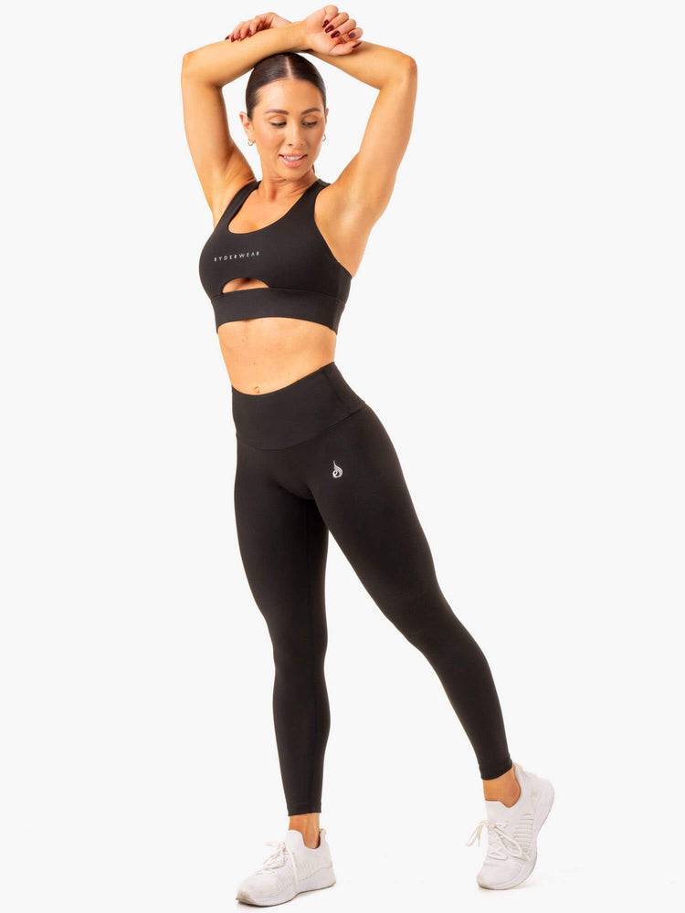 Ryderwear Women Leggings Vital High Waisted Scrunch Women's Leggings Black | CA2244AP