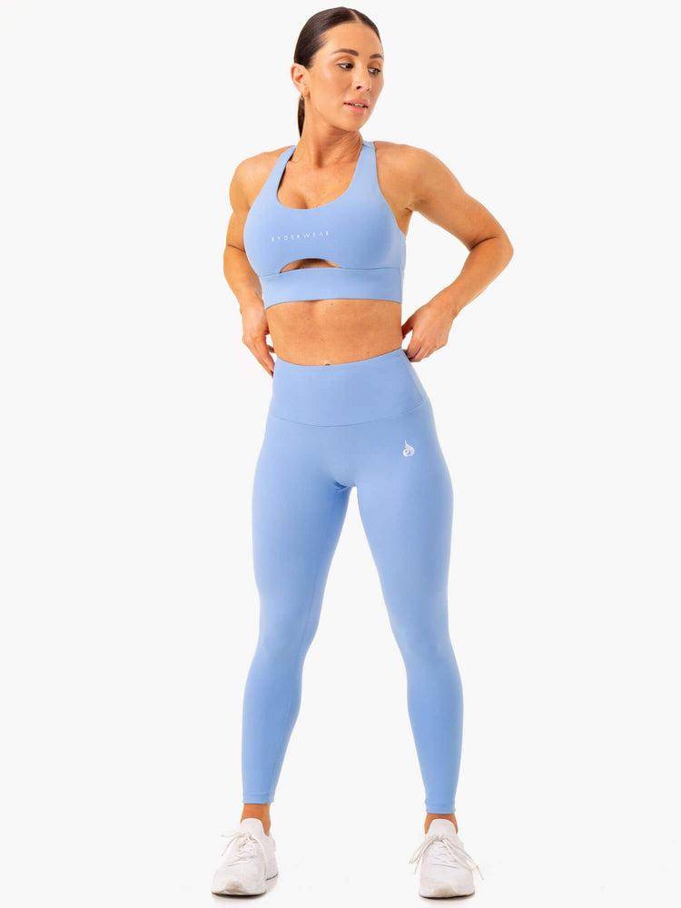 Ryderwear Women Leggings Vital High Waisted Scrunch Women's Leggings Sky Blue | CA2285MA