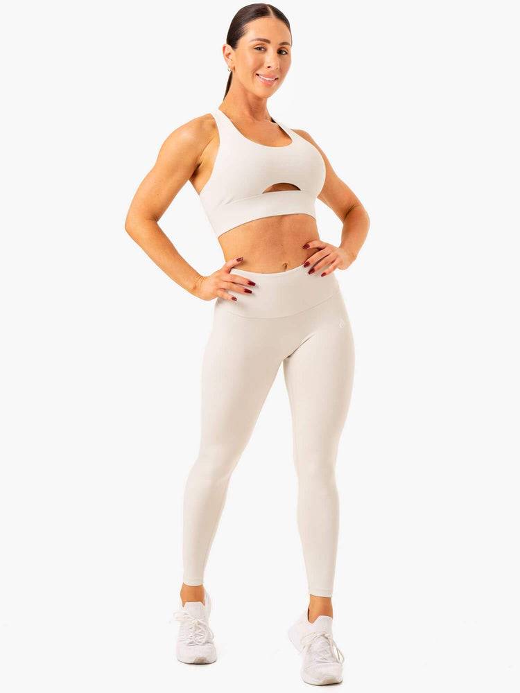 Ryderwear Women Leggings Vital High Waisted Scrunch Women's Leggings Snow Grey | CA2286QZ