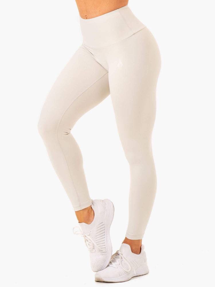 Ryderwear Women Leggings Vital High Waisted Scrunch Women\'s Leggings Snow Grey | CA2286QZ