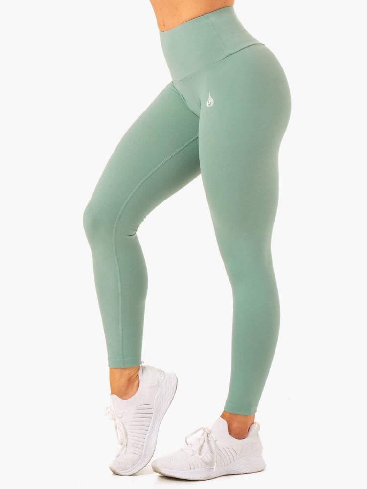 Ryderwear Women Leggings Vital High Waisted Scrunch Women's Leggings Sage | CA2303KI