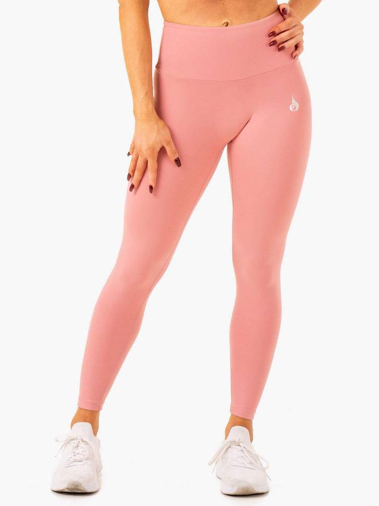 Ryderwear Women Leggings Vital High Waisted Scrunch Women's Leggings Blush Pink | CA2357XF