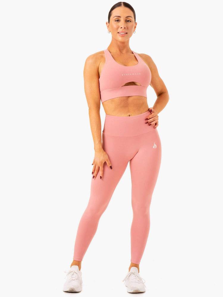 Ryderwear Women Leggings Vital High Waisted Scrunch Women's Leggings Blush Pink | CA2357XF