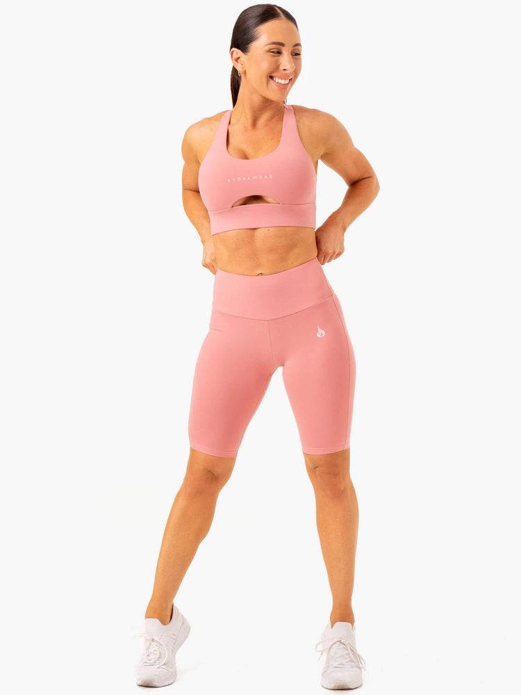 Ryderwear Women Shorts Action Bike Women's Shorts Blush Pink | CA2076NB