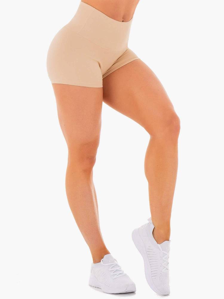 Ryderwear Women Shorts Adapt High Waisted Scrunch Women's Shorts Nude | CA1973MA