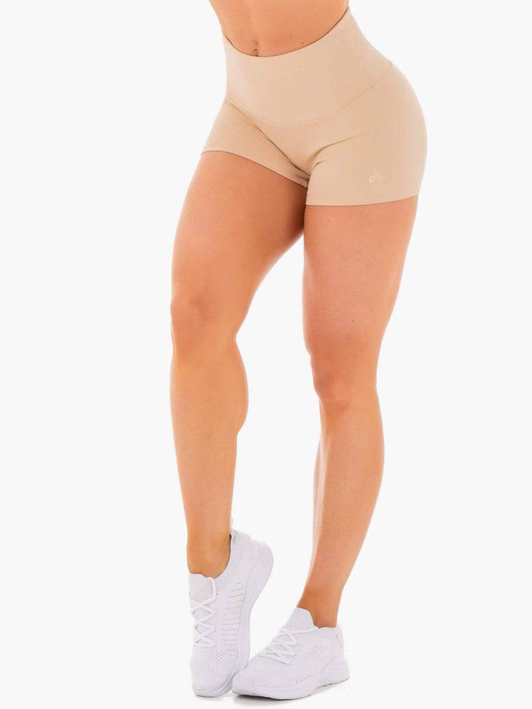 Ryderwear Women Shorts Adapt High Waisted Scrunch Women\'s Shorts Nude | CA1973MA