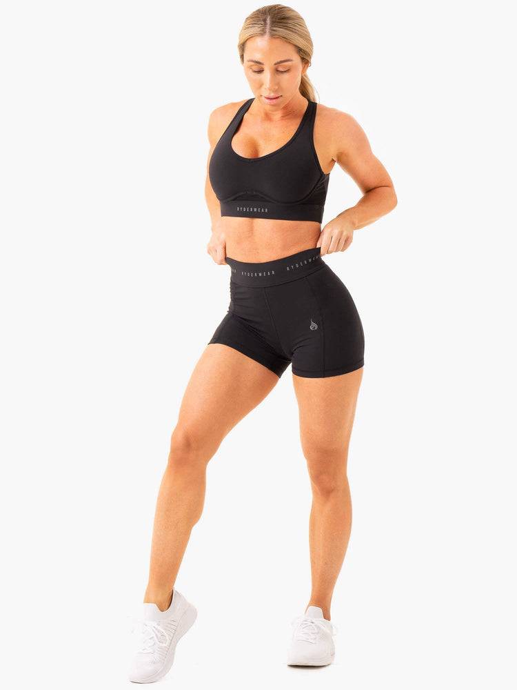 Ryderwear Women Shorts Advance Compression Women's Shorts Black | CA2002EX