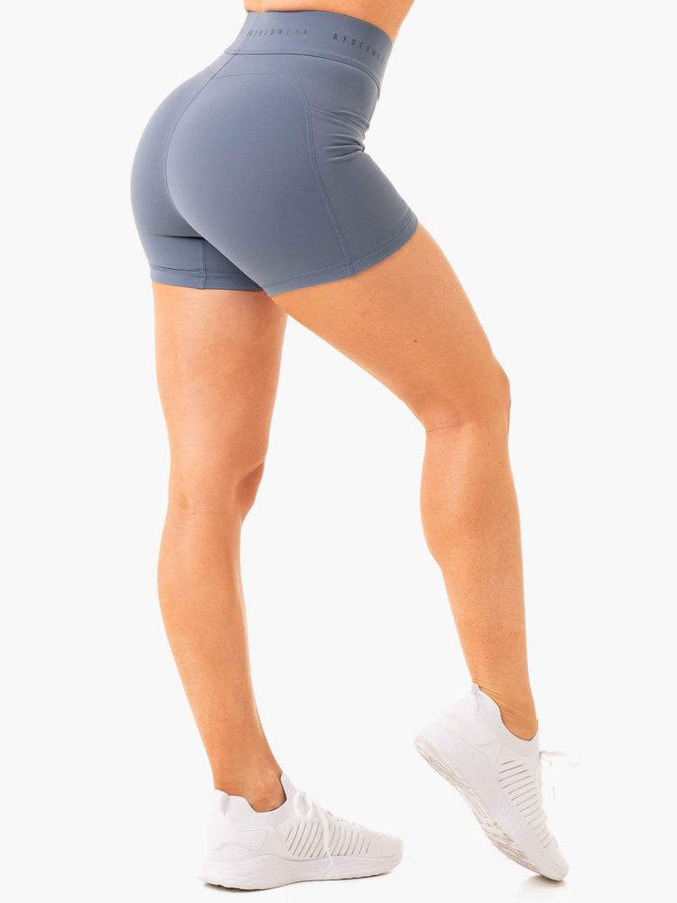 Ryderwear Women Shorts Advance Compression Women's Shorts Steel Blue | CA2044LH