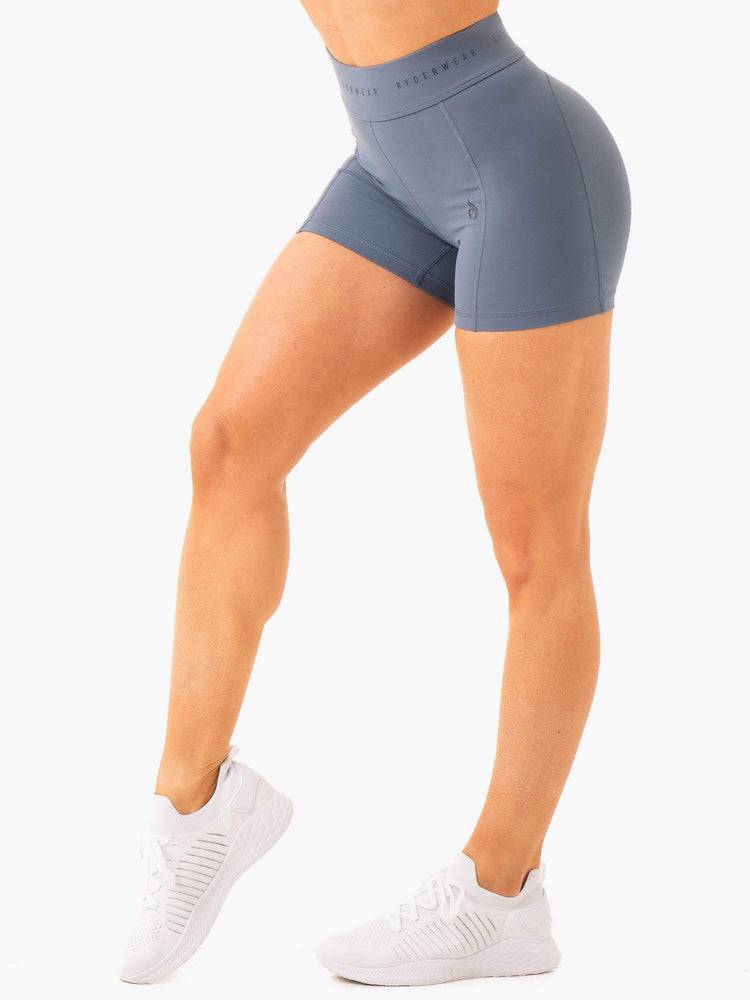 Ryderwear Women Shorts Advance Compression Women\'s Shorts Steel Blue | CA2044LH