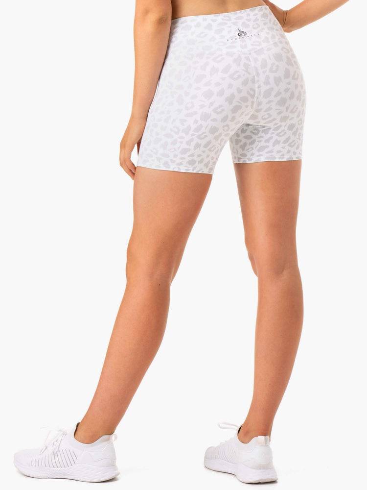 Ryderwear Women Shorts Amazon High Waisted Women's Shorts Snow Leopard | CA2209WY