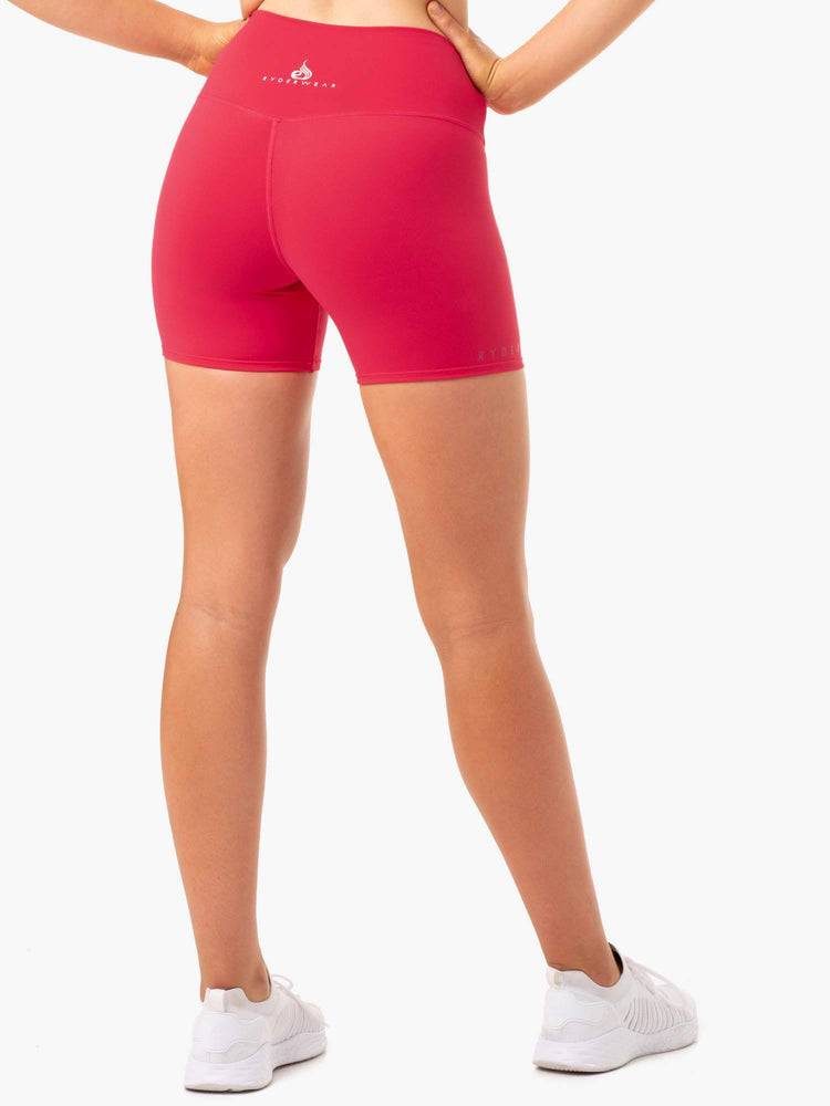 Ryderwear Women Shorts Amazon High Waisted Women's Shorts Strawberry Red | CA2210EX