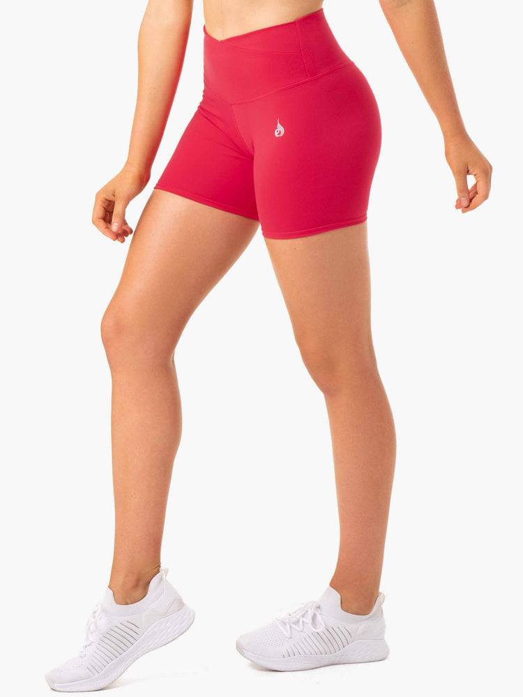 Ryderwear Women Shorts Amazon High Waisted Women\'s Shorts Strawberry Red | CA2210EX