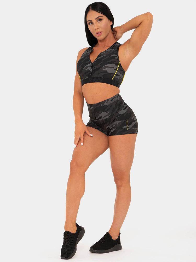 Ryderwear Women Shorts BFCAMO Scrunch Bum Women's Shorts Camo | CA2220DN