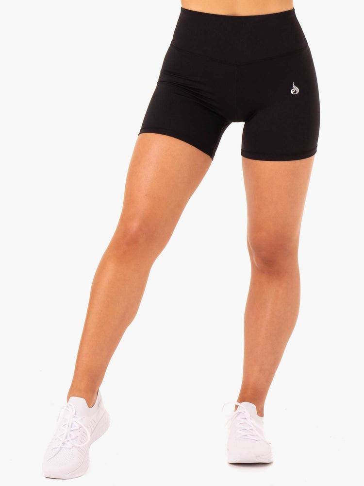 Ryderwear Women Shorts Base High Waisted Women\'s Shorts Black | CA2107RW