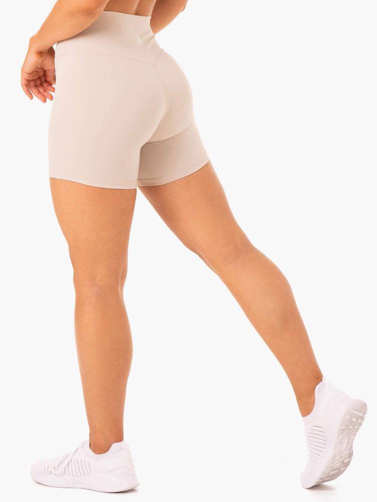 Ryderwear Women Shorts Base High Waisted Women's Shorts Mushroom | CA2124XF