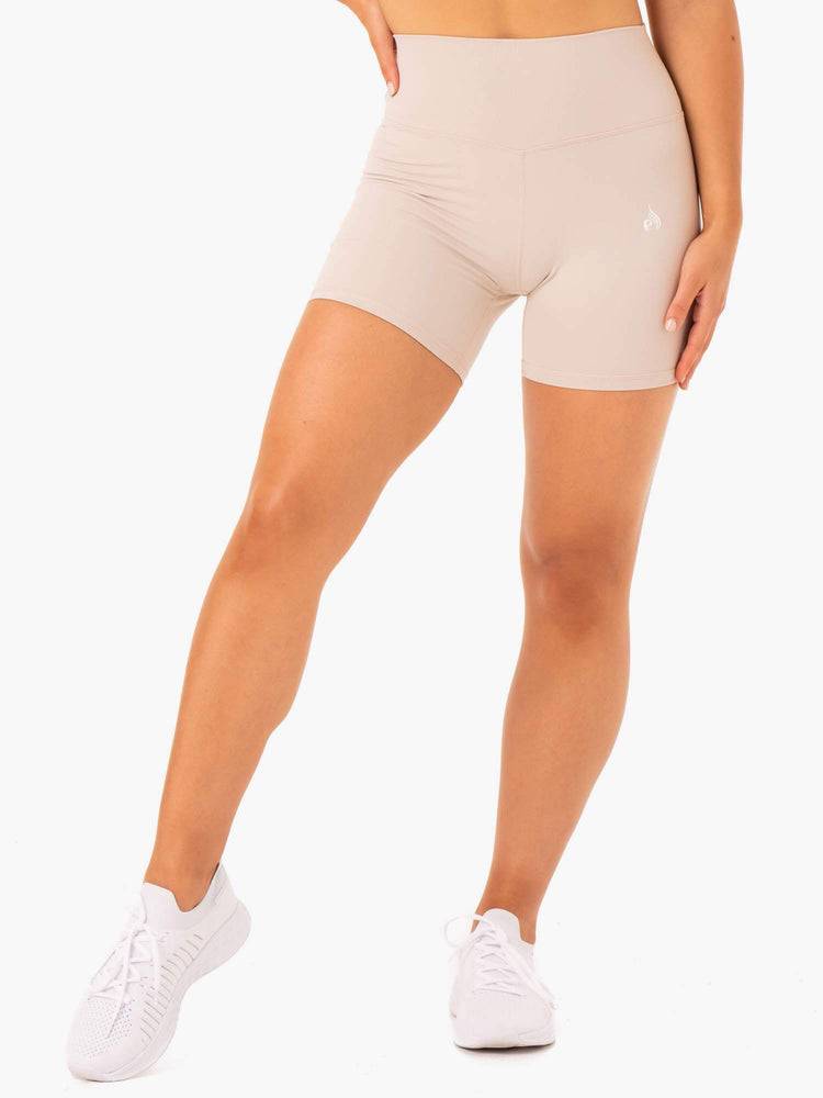 Ryderwear Women Shorts Base High Waisted Women\'s Shorts Mushroom | CA2124XF