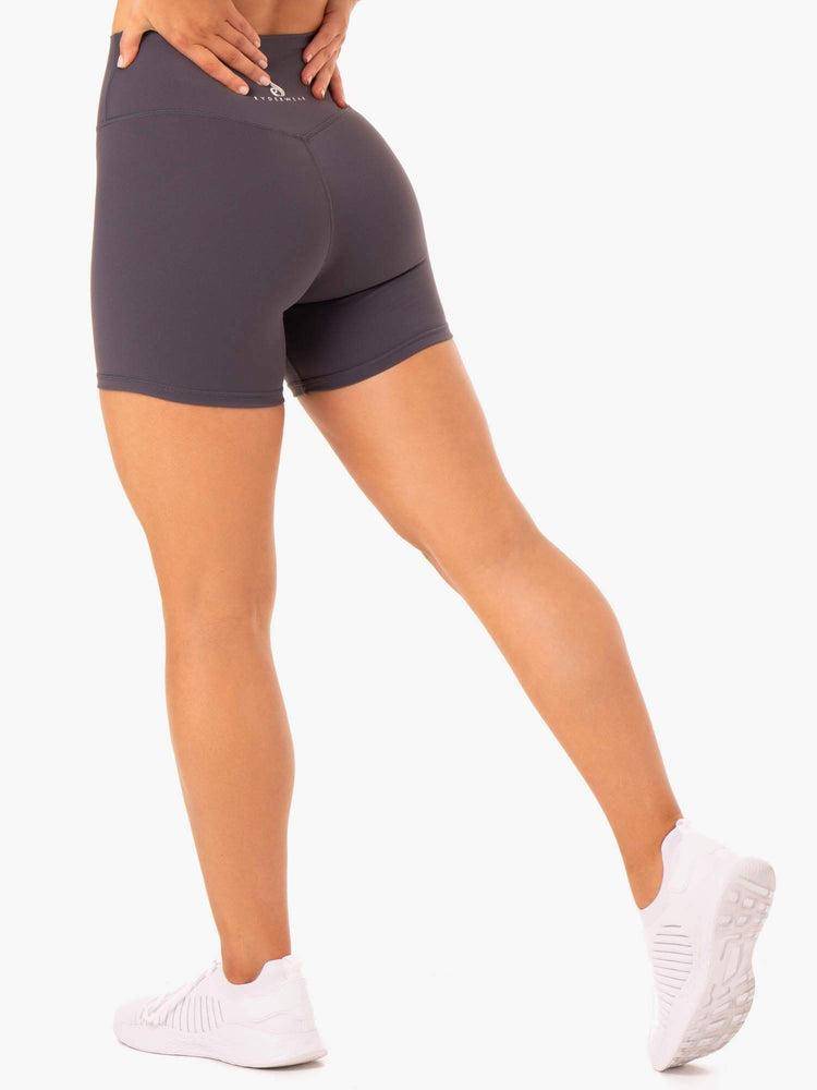 Ryderwear Women Shorts Base High Waisted Women's Shorts Charcoal | CA2158EX