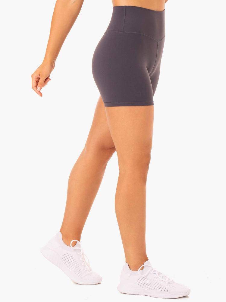 Ryderwear Women Shorts Base High Waisted Women's Shorts Charcoal | CA2158EX