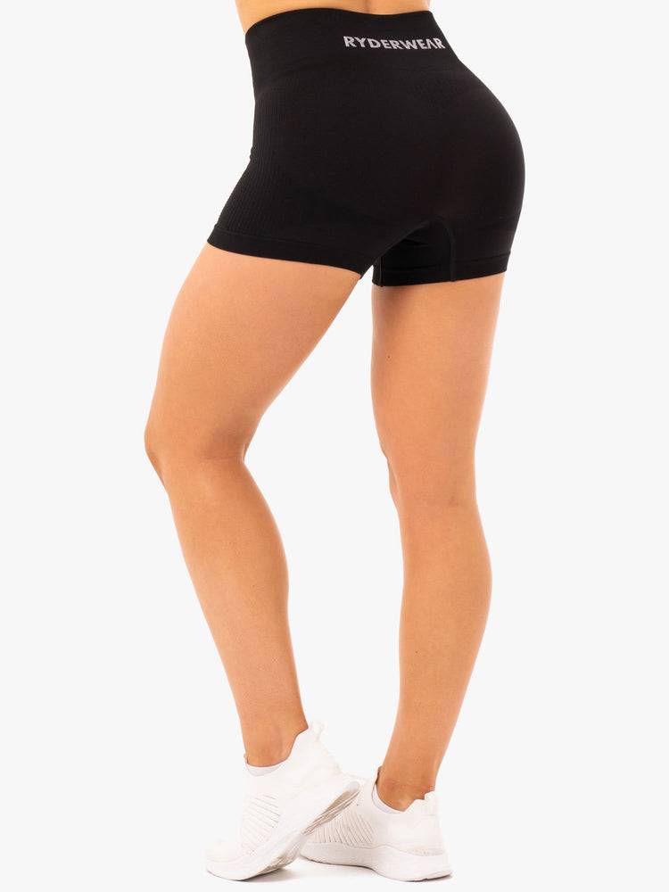 Ryderwear Women Shorts Electra Seamless Women's Shorts Black | CA2184EX