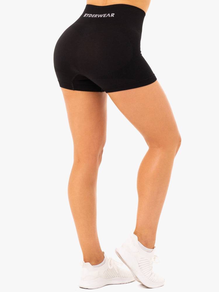 Ryderwear Women Shorts Electra Seamless Women's Shorts Black | CA2184EX